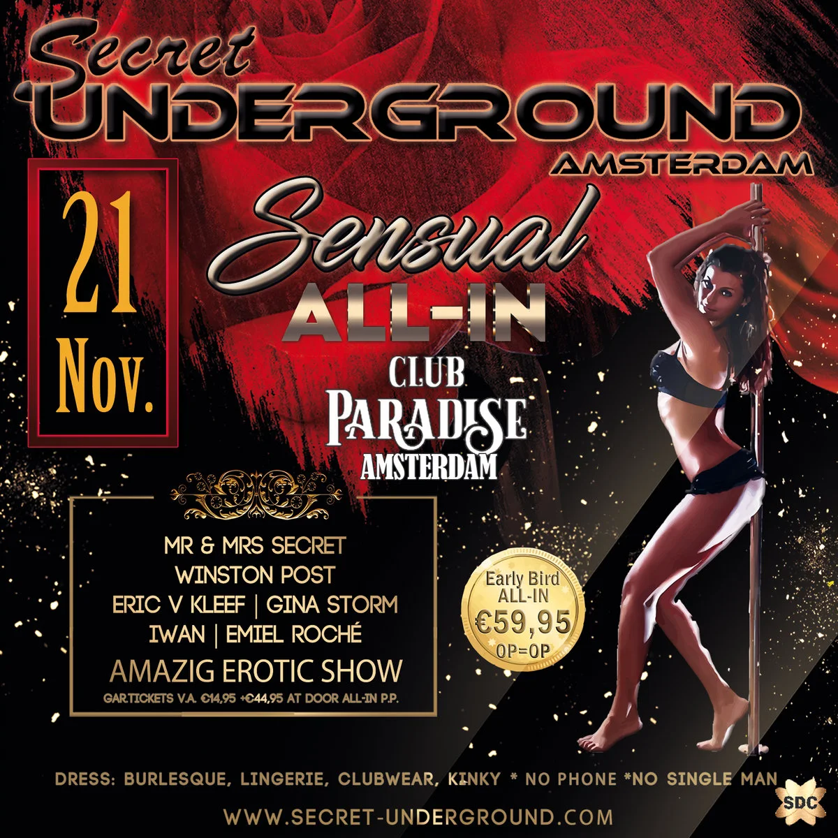 Flyer van Sensual All-In Amsterdam