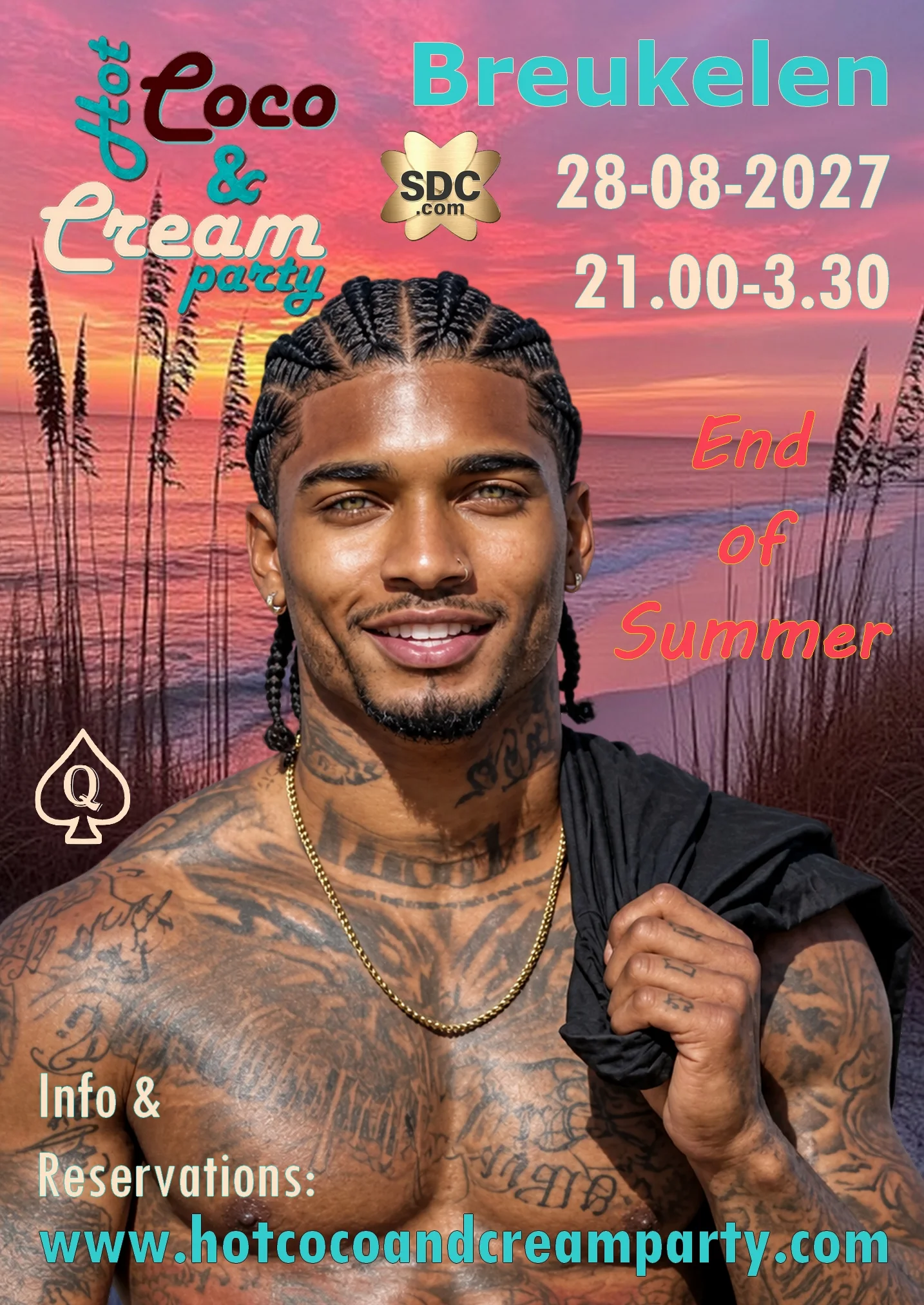 Flyer van Hot Coco & Cream Party – End of Summer