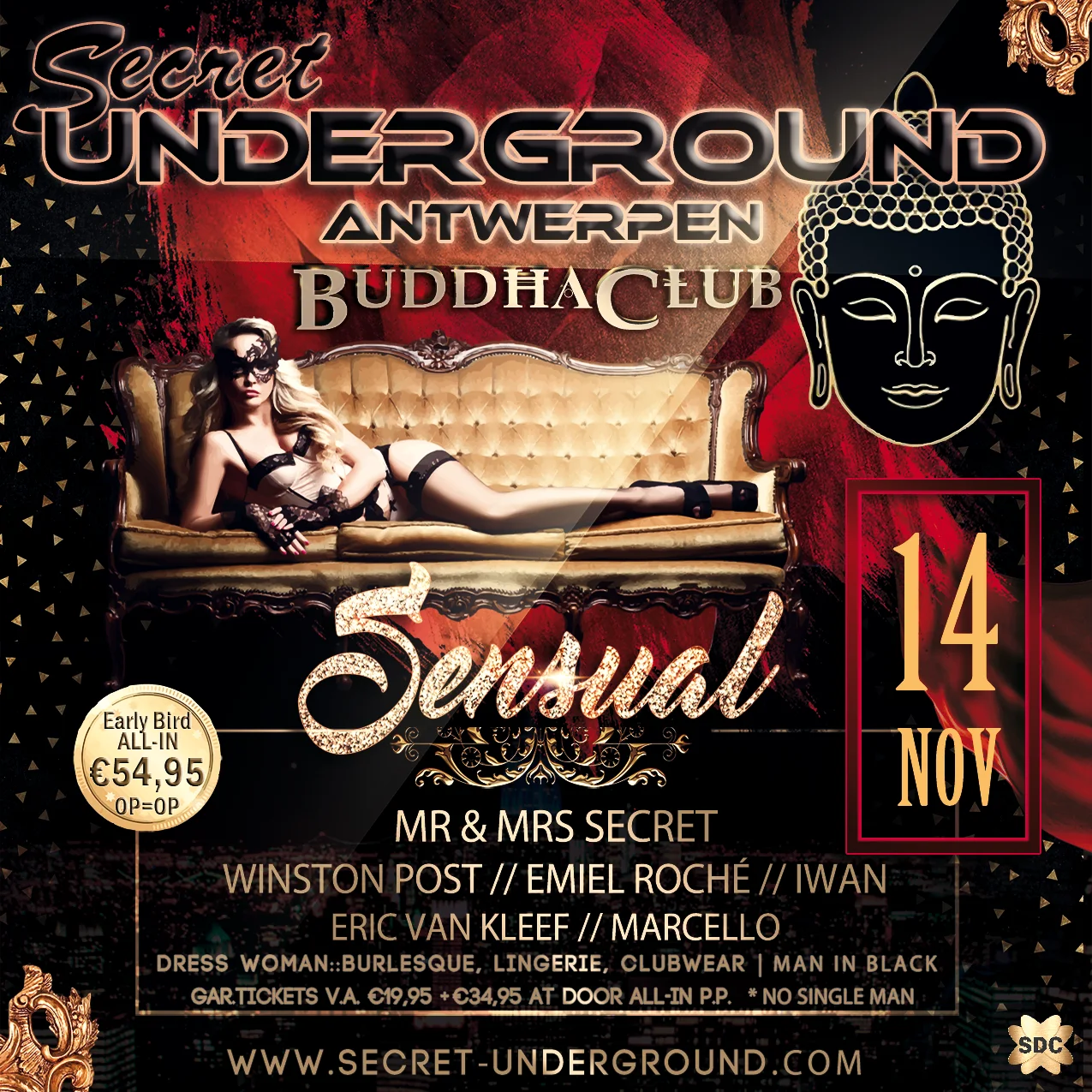 Flyer van Sensual All-In Antwerpen