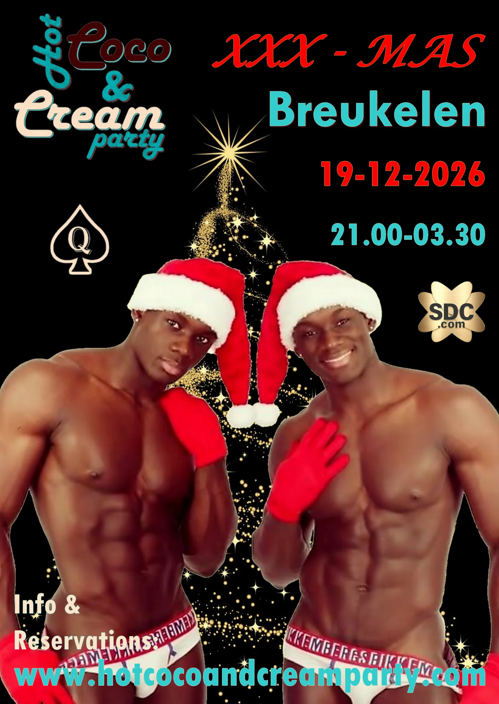 Flyer van Hot Coco & Cream Party – XXX-Mas