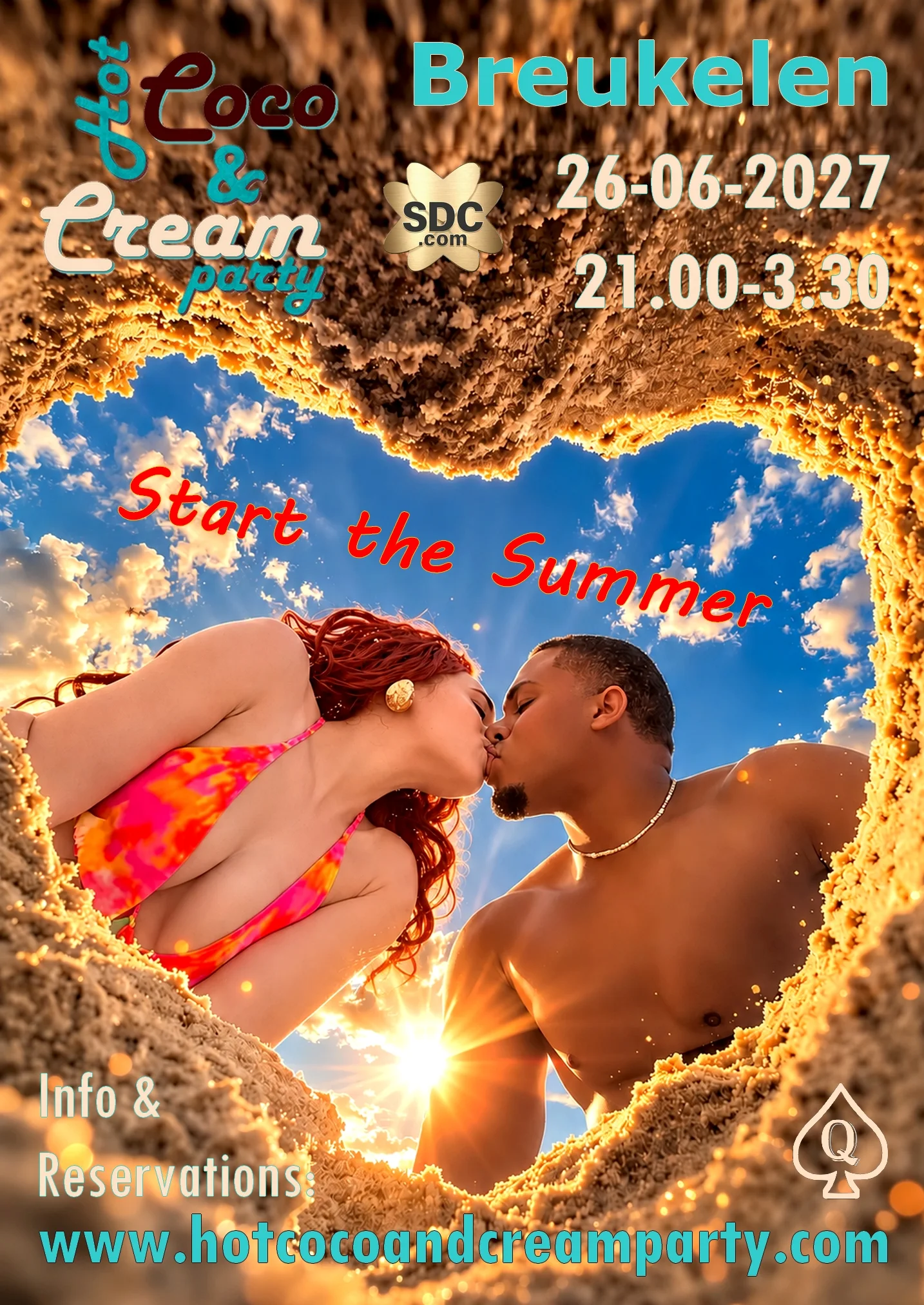 Flyer van Hot Coco & Cream Party – Start of Summer