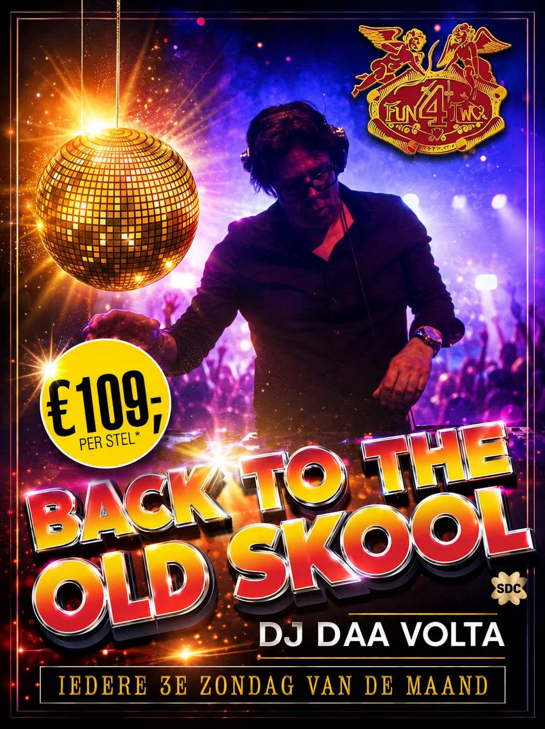 Flyer van Swingers Sunday met DJ Daa Volta