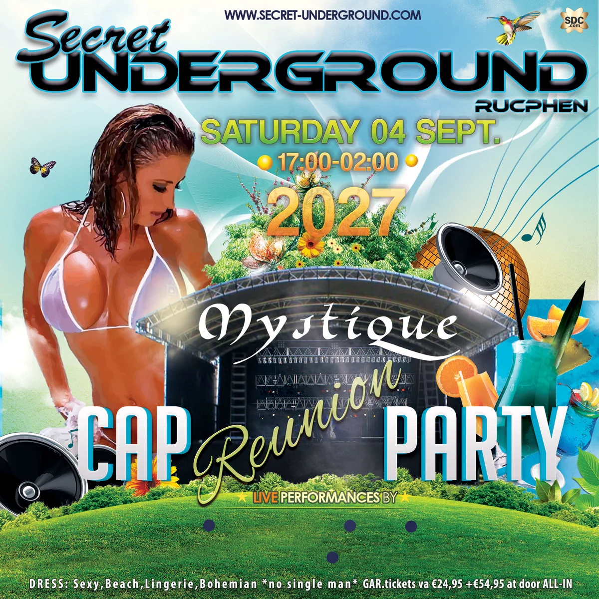 Flyer van Cap Reunion Pool Party