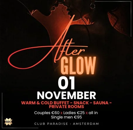 Flyer van Afterglow in Paradise