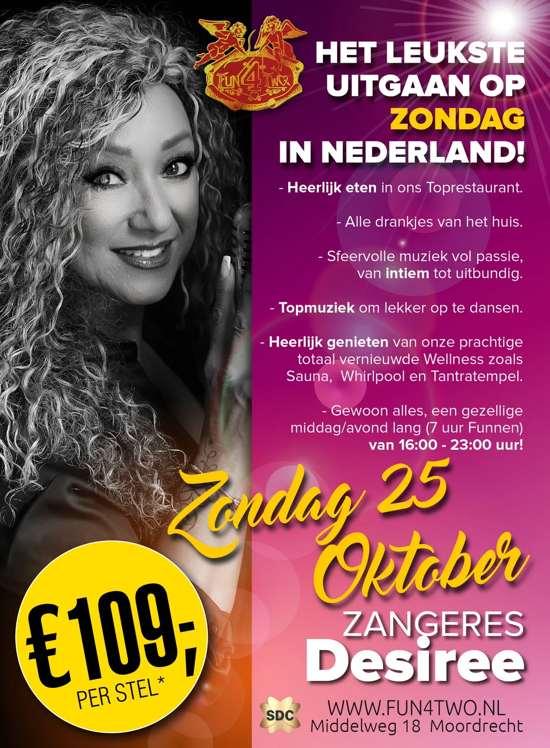 Flyer van Swingers Sunday met Desiree