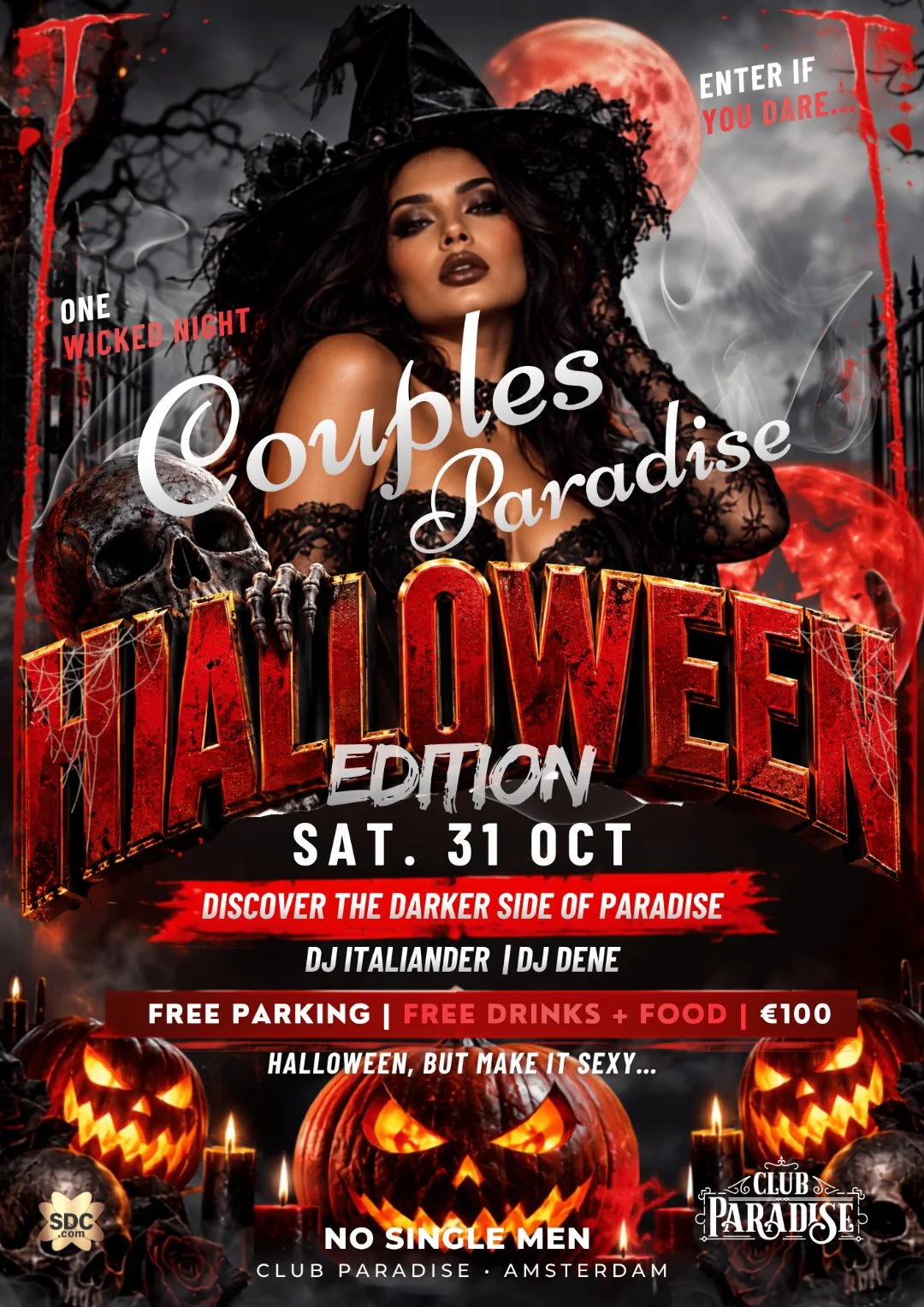 Flyer van Couples Paradise – Halloween Edition